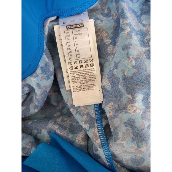 Nabaiji Shorts XL Womens Blue Geometric Mid Rise Elastic Waist Drawstring NWT - Picture 8 of 9